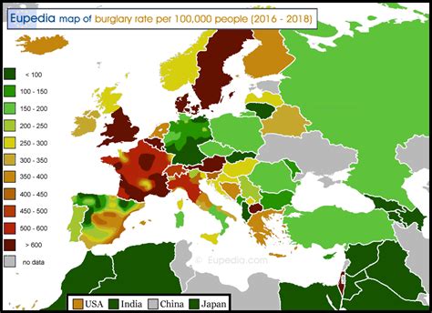 Crime maps of Europe - Europe Guide - Eupedia