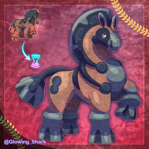 sharkito on Instagram: "Paradox past: mudsdale Ground/rock type #pokemon#fakemon#pokemonart# ...