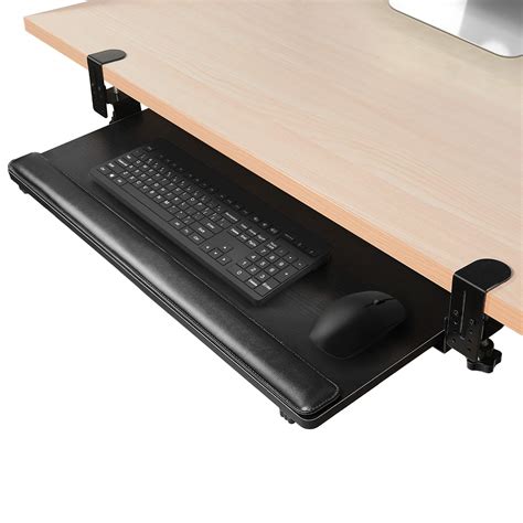 Buy EQEY Keyboard Tray Under Desk, Smoothly Pull Out Keyboard Platform Height Adjustable Clamp ...