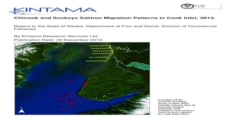 Chinook and Sockeye Salmon Migration Patterns in Cook Inlet, 2013. · PDF file 2014. 1. 22 ...