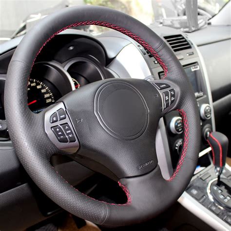 Loncky Auto Custom Fit OEM Black Genuine Leather Steering Wheel Covers for Suzuki Grand Vitara ...