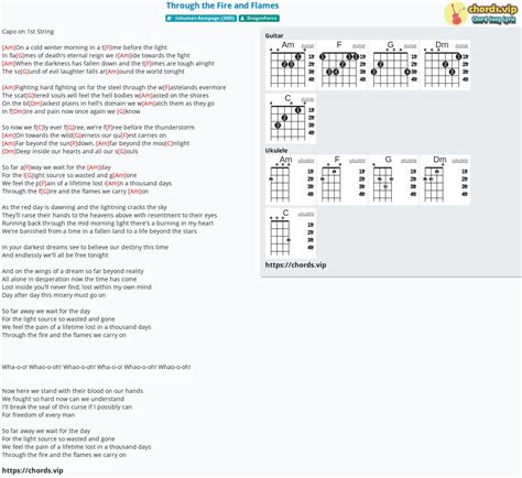 Chord: Through the Fire and Flames - tab, song lyric, sheet, guitar ...