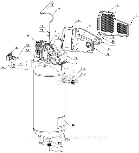 Dewalt DXCMLA3706056 Parts Diagram for Air Compressor