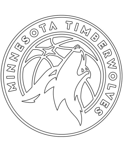 Printable Minnesota Timberwolves logo - Topcoloringpages.net