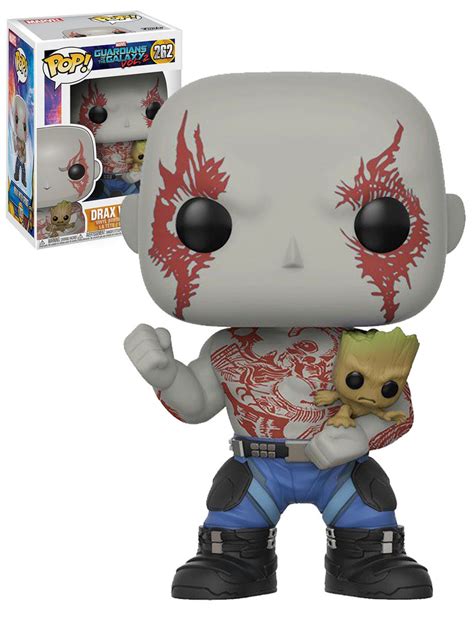 Funko POP! Marvel Guardians Of The Galaxy Vol. 2 #262 - Drax With Groot ...