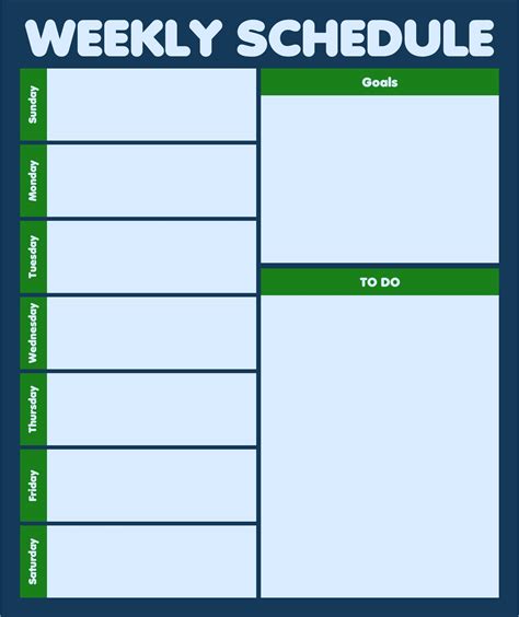 Printable 1 Week Calendar Template