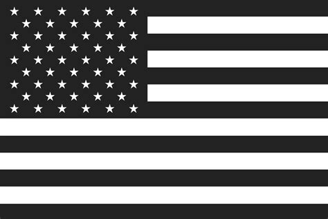 Buy Black and white USA flag wallpaper - Happywall