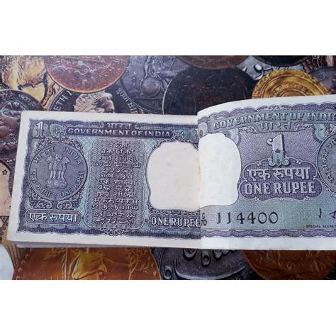 100 Notes Serial Packet ( Bundle ) - 1969 - MAHATMA GANDHI - 1 Rupee ...