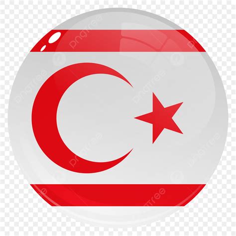 Northern Cyprus Vector Design Images, Round Country Flag Northern ...