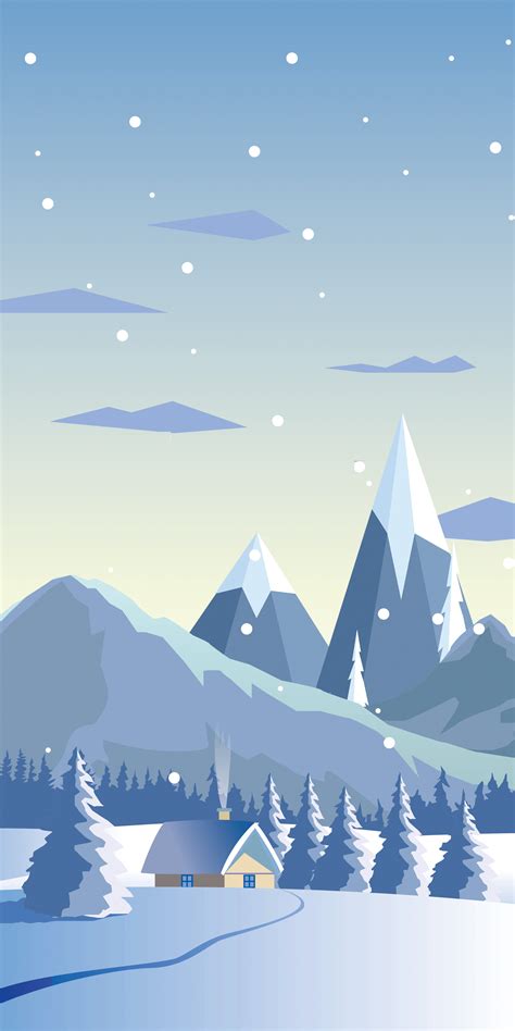 Snowy wallpaper illustrations for iPhone | Winter wallpaper, Minimalist wallpaper, Minimal wallpaper