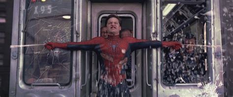 Create meme "spider-man 2004 train GIF, spider-man train, Tobey Maguire spider-man train ...