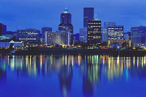 Portland downtown at night