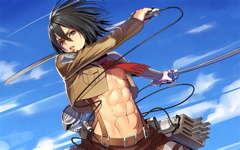 Mikasa Ackerman Abs 6g Wallpaper HD