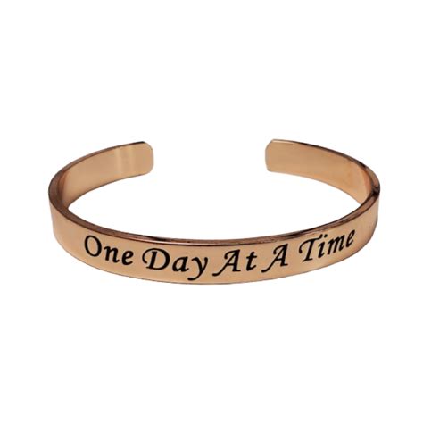 One Day at A Time Engraved Recovery Bracelet