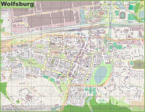 Large detailed map of Wolfsburg - Ontheworldmap.com