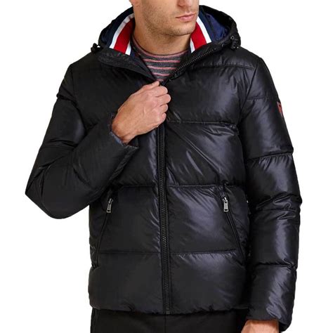 Guess Hooded Down Puffer Jacket - Black M94L42