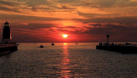 Sunset over Lake Michigan from Charlevoix Michigan | Flickr