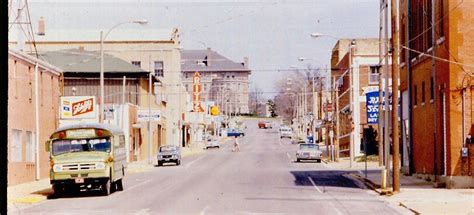 Looking north on Rolla Street in Rolla, Missouri on April 6, 1980 Maid ...