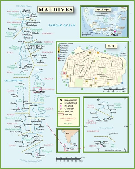 Maldives political map - Ontheworldmap.com