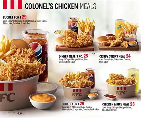 Menu at KFC restaurant, Fujairah, Sheikh Maktoum Bin Rashid Al Maktoum Road