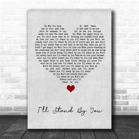 Girls Aloud I'll Stand By You Black Heart Song Lyric Quote Music Print - Song Lyric Designs