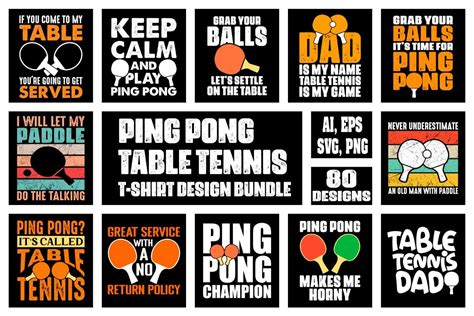 Table Tennis T-shirt Design Bundle 1 Bundle · Creative Fabrica