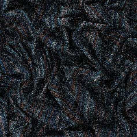 Clothing fabrics : Lurex knitted Fabric Thea - blue - MPM