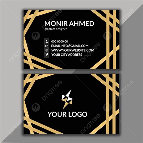 Black And Gold Business Card Design Templates Template Download on Pngtree