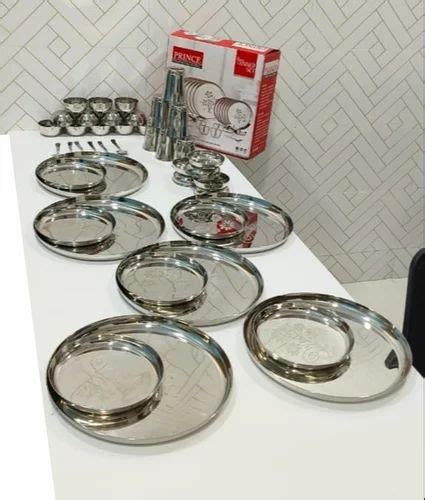 42 Piece Stainless Steel Dinner Set at Rs 2000/set | Kitchen Utensils ...