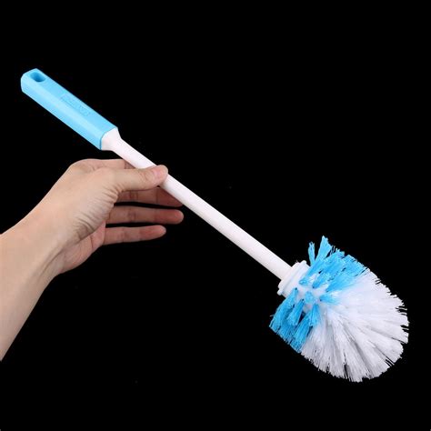 Toilet Plastic Round Bristle Head Cleaning Brush Holder Cleaner Tool Blue | Walmart Canada