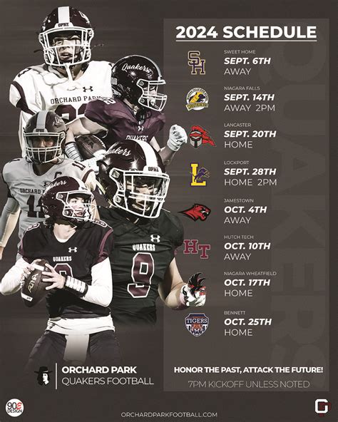 Orchard Park Quakers Football Schedule