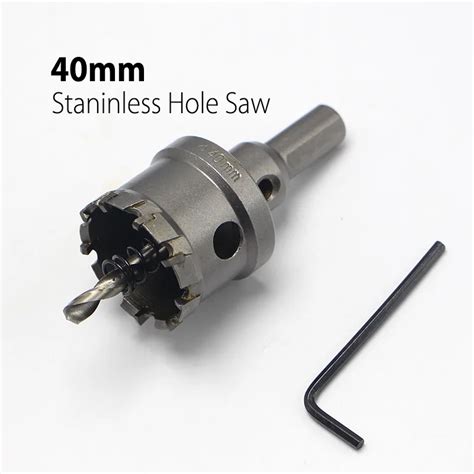 40mm 1.57" Core Drill Bit Hard Alloy Metal Hole Saw Drill Bit for Steel Metal Alloy Cutter Metal ...