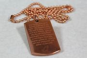 LORDS PRAYER OUR FATHER PRAYER RELIGION SOLID COPPER DOG TAG PENDANT n ...