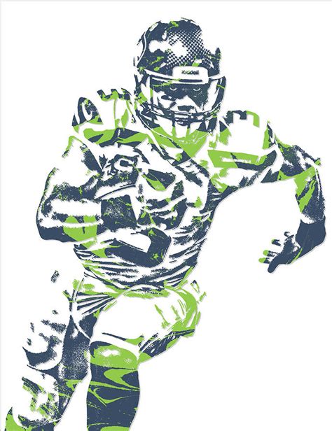 Russell Wilson Seattle Seahawks Pixel Art 12 Mixed Media by Joe ...