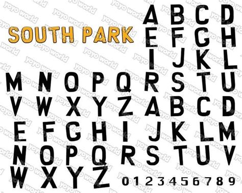 South Park Font, South Park Svg, South Park Font Svg, South Park Font Cricut, South Park Font ...