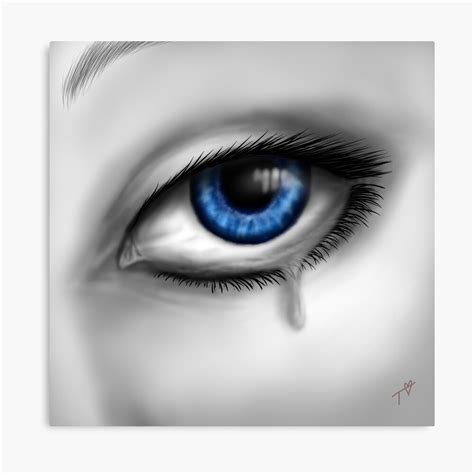 "Blue Eyes Cry" Canvas Print by Alienzombie13 | Redbubble