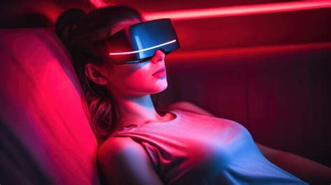 Premium Photo | AR Visionary Young Female Wearing Augmented Reality Glasses in Infrared Room ...