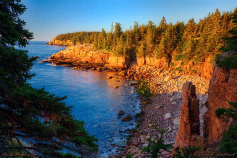 Otter Cliff from Monument Cove in Acadia