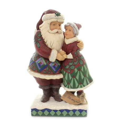 Jim Shore CUTEST CHRISTMAS COUPLE Polyresin Santa & Mrs. Claus 6001465 - Walmart.com - Walmart.com