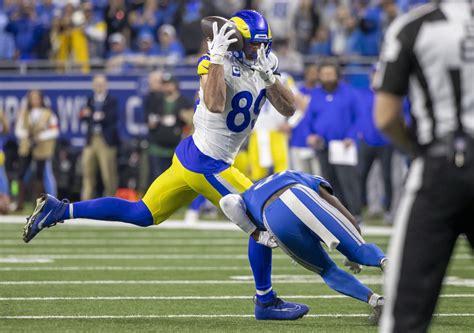 Los Angeles Tight End Tyler Higbee Knee Injury: Detroit Lions Stand by Tackling Approach, Citing ...