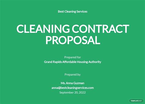 Cleaning Business Proposal Template