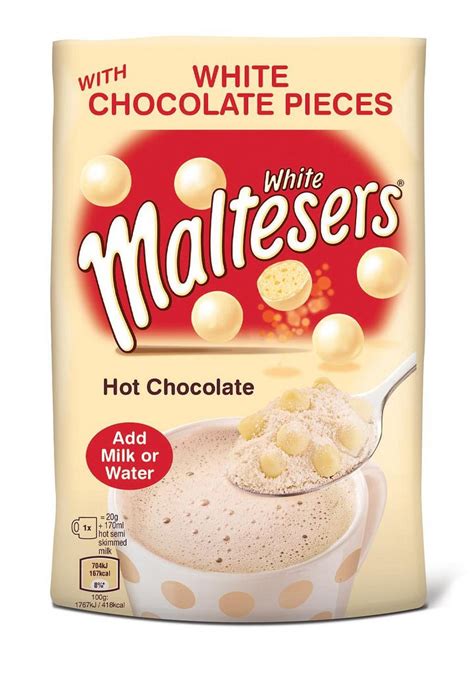 White Maltesers Hot Chocolate | Chocolate sweets, Food, beverage ...