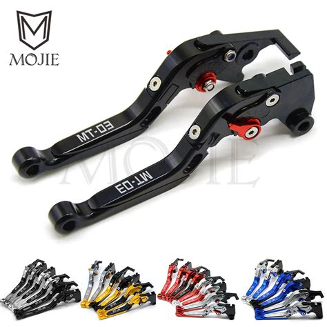 For Yamaha MT03 MT 03 MT 03 2015 2017 2016 Motorcycle Accessories CNC Adjustable Folding ...