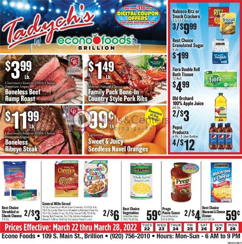 Tadych’s Weekly ad valid from 03/22/2022 to 03/28/2022 - MallsCenters