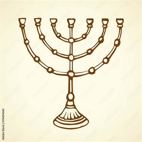 Menorah. Vector drawing Stock Vector | Adobe Stock