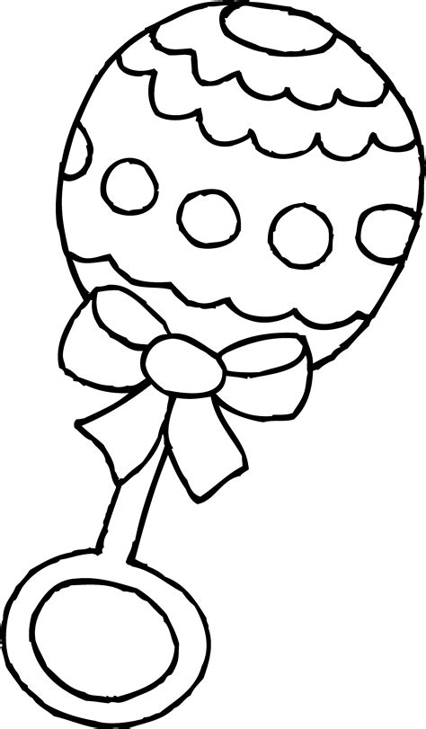 Baby Rattle Coloring Page