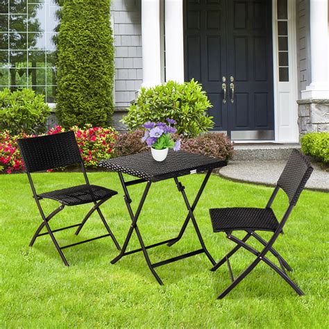 Clearance! 3 Piece Wicker Bistro Patio Sets, Rattan Patio Furniture ...