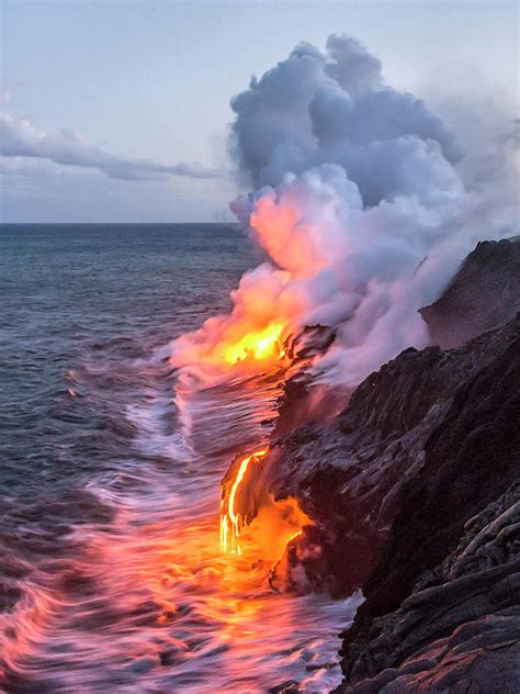 Kilauea Volcano Lava Flow Sea Entry 7 - The Big Island Hawaii Photograph by Brian Harig - Pixels