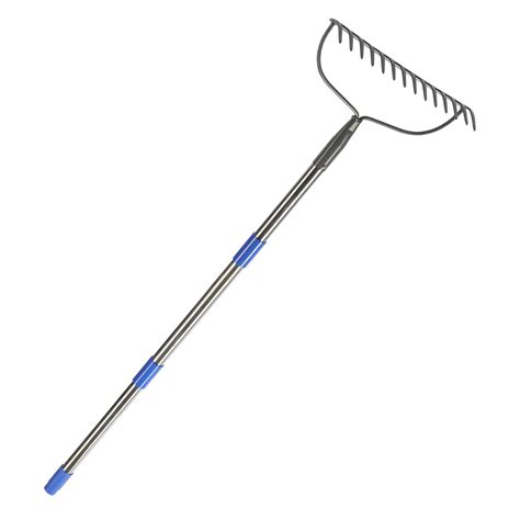 Buy Garden Rake Heavy Duty Bow Rake with 60" Stainless Steel Handle ...