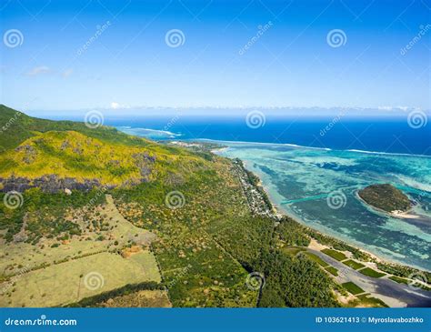 Aerial View of Mauritius Island Stock Image - Image of hill, landmark ...